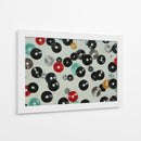 Discos de vinil en fondo blanco - DIEGO D L | Cuadro decorativo de Canvas Lab