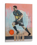 Acción de un jugador de futbol en plena concentración - David Diehl | Cuadro decorativo de Canvas Lab