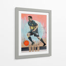 Acción de un jugador de futbol en plena concentración - David Diehl | Cuadro decorativo de Canvas Lab