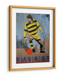 Jugador de fútbol con camiseta a rayas amarillas - David Diehl | Cuadro decorativo de Canvas Lab