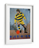 Jugador de fútbol con camiseta a rayas amarillas - David Diehl | Cuadro decorativo de Canvas Lab