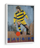 Jugador de fútbol con camiseta a rayas amarillas - David Diehl | Cuadro decorativo de Canvas Lab