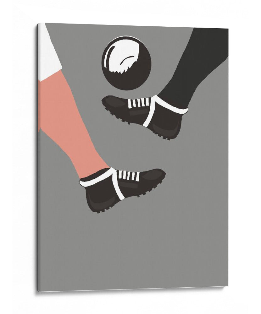 Tachones clásicos y balón de futbol - Nicholas | Cuadro decorativo de Canvas Lab