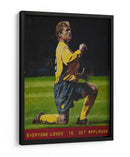 Celebración de un futbolista - Anton Terziev | Cuadro decorativo de Canvas Lab