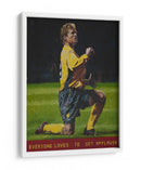 Celebración de un futbolista - Anton Terziev | Cuadro decorativo de Canvas Lab