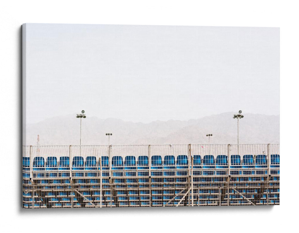 Estadio azul vacío - Tal Paz-Fridman | Cuadro decorativo de Canvas Lab