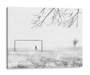 Soledad en el futbol entre la niebla - Jasmine Zhang | Cuadro decorativo de Canvas Lab