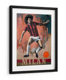 Futbolista dinámico con camiseta a rayas rojas - David Diehl | Cuadro decorativo de Canvas Lab