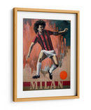 Futbolista dinámico con camiseta a rayas rojas - David Diehl | Cuadro decorativo de Canvas Lab