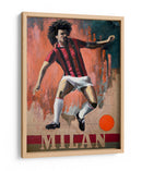 Futbolista dinámico con camiseta a rayas rojas - David Diehl | Cuadro decorativo de Canvas Lab