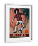 Futbolista dinámico con camiseta a rayas rojas - David Diehl | Cuadro decorativo de Canvas Lab