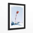 Flor roja contraste en la nieve - DIEGO D L | Cuadro decorativo de Canvas Lab