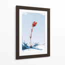 Flor roja contraste en la nieve - DIEGO D L | Cuadro decorativo de Canvas Lab