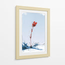 Flor roja contraste en la nieve - DIEGO D L | Cuadro decorativo de Canvas Lab