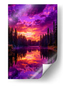 Crepúsculo Neón - Puffy Design | Cuadro decorativo de Canvas Lab