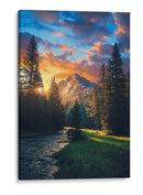 Amanecer Dorado - Puffy Design | Cuadro decorativo de Canvas Lab