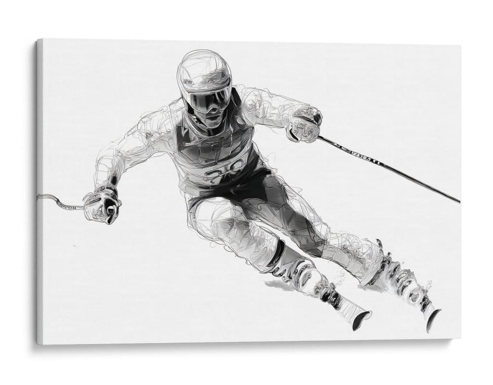 Bajando en nieve - DIEGO D L | Cuadro decorativo de Canvas Lab
