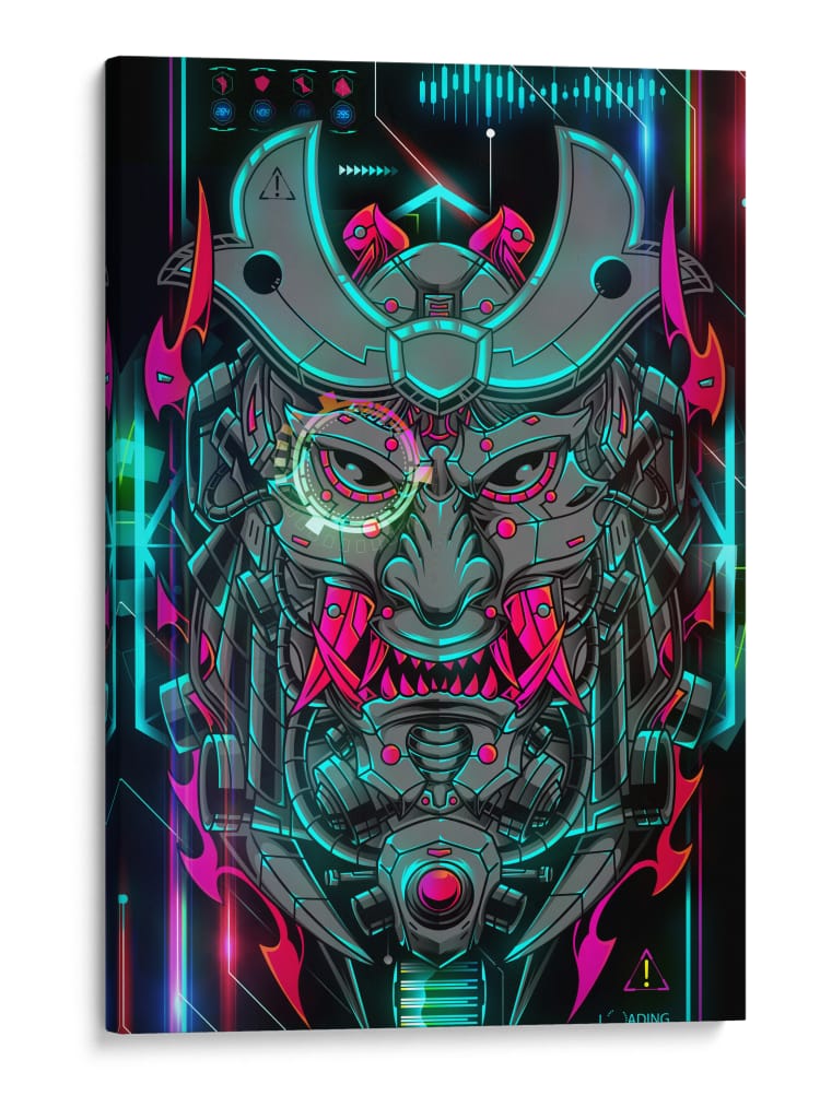 Samurái de Neón - Sae Art | Cuadro decorativo de Canvas Lab