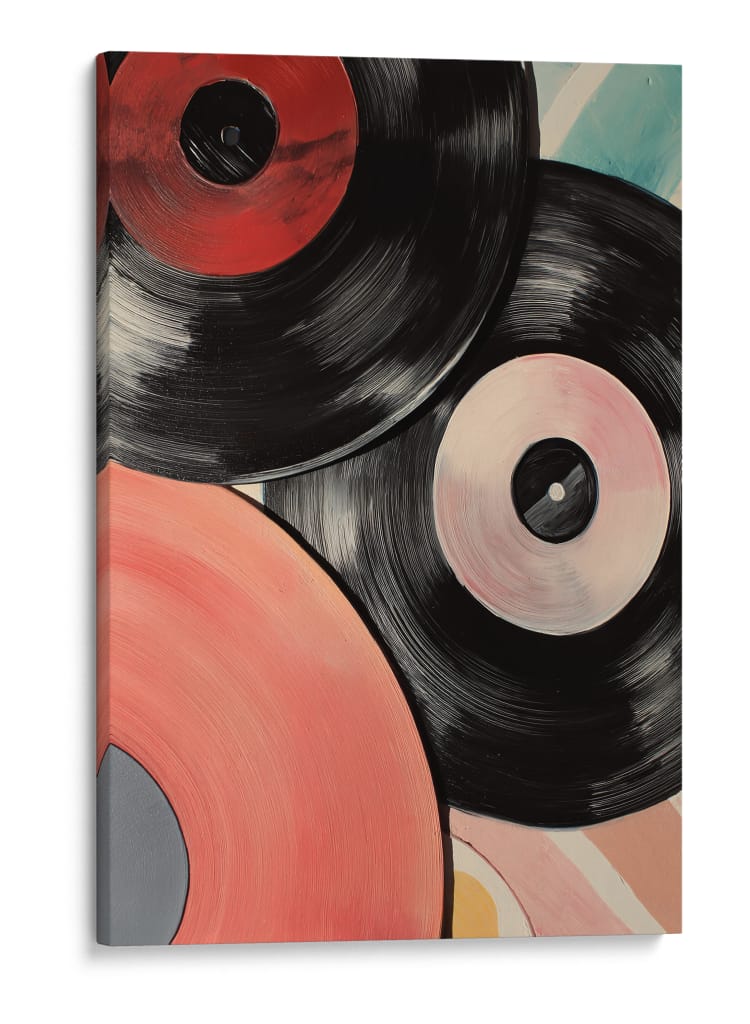 Varios discos de vinil - DIEGO D L | Cuadro decorativo de Canvas Lab