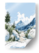 Montañas nevadas dibujo - DIEGO D L | Cuadro decorativo de Canvas Lab