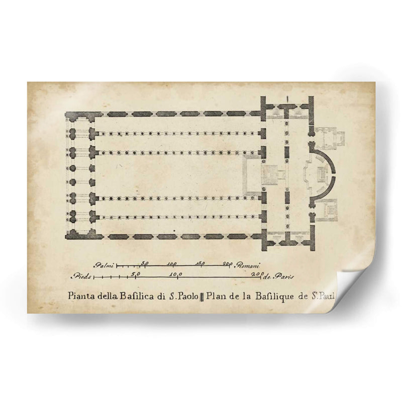 Plan De Basílica En St. Pauls | Cuadro decorativo de Canvas Lab