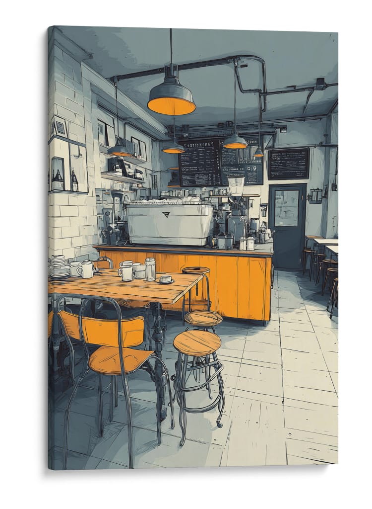Pequeña cafetería - DIEGO D L | Cuadro decorativo de Canvas Lab