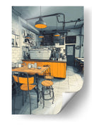 Pequeña cafetería - DIEGO D L | Cuadro decorativo de Canvas Lab
