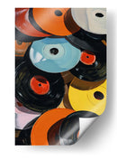 Montones de discos - DIEGO D L | Cuadro decorativo de Canvas Lab