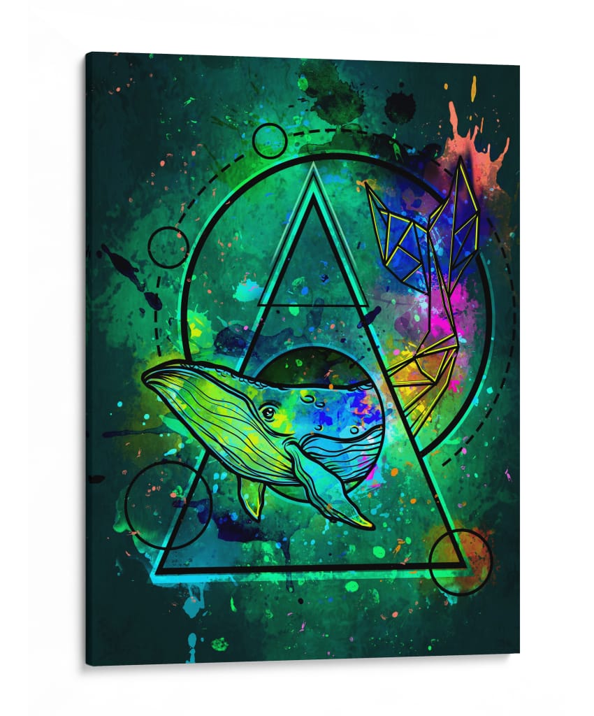 Ballena Geométrica - Sae Art | Cuadro decorativo de Canvas Lab
