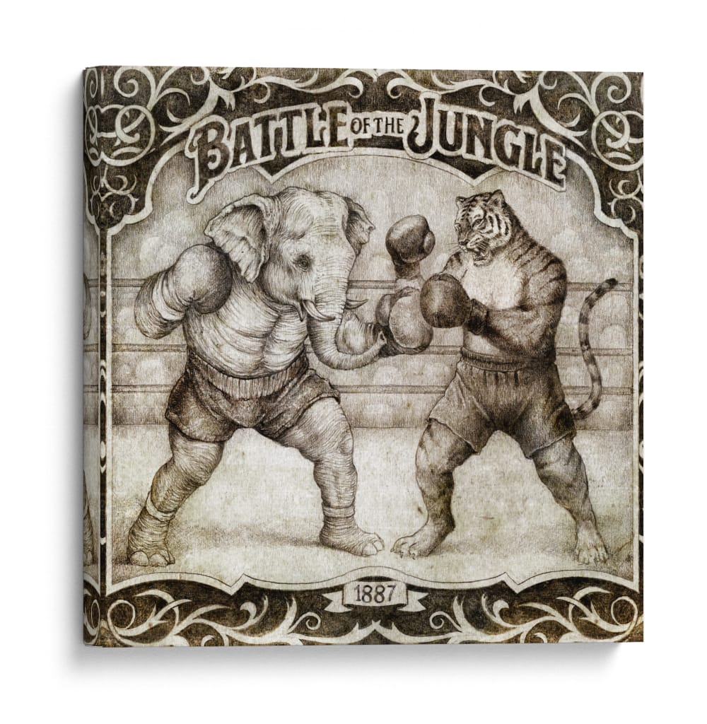 Battle of the Jungle - Mike Koubou | Cuadro decorativo de Canvas Lab
