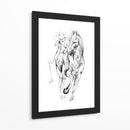 Boceto de jinete de caballo al galope - Kulik | Cuadro decorativo de Canvas Lab