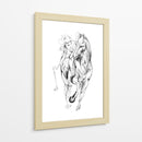 Boceto de jinete de caballo al galope - Kulik | Cuadro decorativo de Canvas Lab