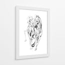 Boceto de jinete de caballo al galope - Kulik | Cuadro decorativo de Canvas Lab