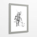 Boceto de jugador de polo dinámico - Kulik | Cuadro decorativo de Canvas Lab