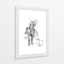 Boceto de jugador de polo dinámico - Kulik | Cuadro decorativo de Canvas Lab