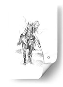 Boceto de jugador de polo dinámico - Kulik | Cuadro decorativo de Canvas Lab