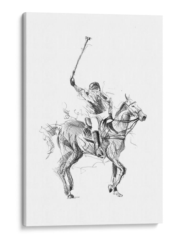 Boceto de acción de un caballo de carreras - Kulik | Cuadro decorativo de Canvas Lab