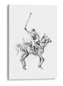 Boceto de acción de un caballo de carreras - Kulik | Cuadro decorativo de Canvas Lab