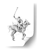 Boceto de acción de un caballo de carreras - Kulik | Cuadro decorativo de Canvas Lab