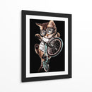 Acrobacia en moto con un gato genial - Adam Lawless | Cuadro decorativo de Canvas Lab