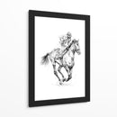 Dibujo dinámico de un caballo de carreras - Kulik | Cuadro decorativo de Canvas Lab