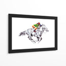 Jinete de caballos de carreras vibrante - Kulik | Cuadro decorativo de Canvas Lab