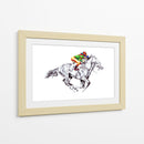 Jinete de caballos de carreras vibrante - Kulik | Cuadro decorativo de Canvas Lab