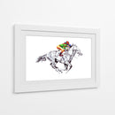Jinete de caballos de carreras vibrante - Kulik | Cuadro decorativo de Canvas Lab