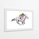 Jinete de caballos de carreras vibrante - Kulik | Cuadro decorativo de Canvas Lab