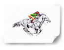 Jinete de caballos de carreras vibrante - Kulik | Cuadro decorativo de Canvas Lab