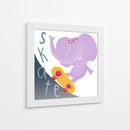 Elefante patinador feliz - Carla Daly | Cuadro decorativo de Canvas Lab