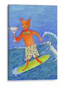 Gato surfista martini - Sharyn Bursic | Cuadro decorativo de Canvas Lab