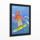 Gato surfista martini - Sharyn Bursic | Cuadro decorativo de Canvas Lab