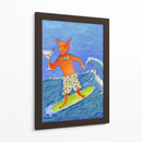 Gato surfista martini - Sharyn Bursic | Cuadro decorativo de Canvas Lab